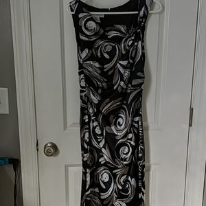 Black and grey print dress